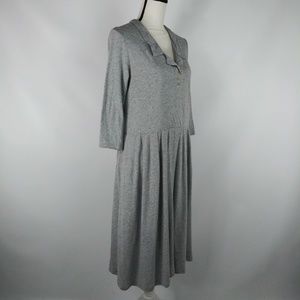 Anthropologie Lilith Dress V-Neck Pleated Jersey